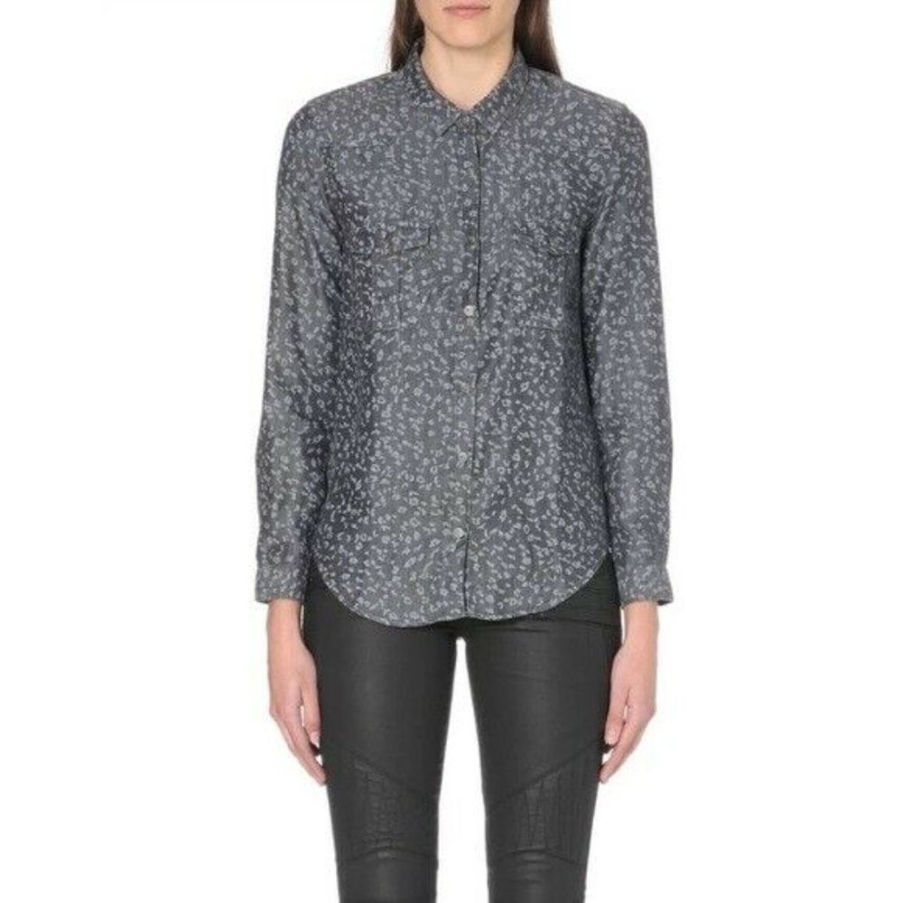 The Kooples Micro Acid Leopard Print Shirt